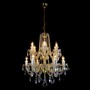 Casa Padrino Luxus Barock Kristall Kronleuchter Gold  66 x H. 68 cm - Prunkvolle Messing Kronleuchter mit b�hmischem Kristallglas - Barock M�bel - Edel & Prunkvoll