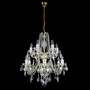 Casa Padrino Luxus Barock Kristall Kronleuchter Gold  66 x H. 68 cm - Prunkvolle Messing Kronleuchter mit b�hmischem Kristallglas - Barock M�bel - Edel & Prunkvoll