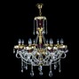 Casa Padrino Luxus Barock Kristall Kronleuchter Gold  66 x H. 70 cm - Prunkvolle Messing Kronleuchter mit b�hmischem Kristallglas - Barock M�bel - Edel & Prunkvoll