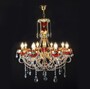 Casa Padrino Luxus Barock Kristall Kronleuchter Gold  66 x H. 70 cm - Prunkvolle Messing Kronleuchter mit b�hmischem Kristallglas - Barock M�bel - Edel & Prunkvoll