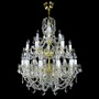 Casa Padrino Luxus Barock Kristall Kronleuchter Gold  67 x H. 80 cm - Prunkvolle Messing Kronleuchter mit b�hmischem Kristallglas - Barock M�bel - Edel & Prunkvoll