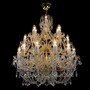 Casa Padrino Luxus Barock Kristall Kronleuchter Gold  67 x H. 80 cm - Prunkvolle Messing Kronleuchter mit b�hmischem Kristallglas - Barock M�bel - Edel & Prunkvoll