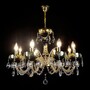 Casa Padrino Luxus Barock Kristall Kronleuchter Gold  68 x H. 52 cm - Prunkvolle Messing Kronleuchter mit b�hmischem Kristallglas - Barock M�bel - Edel & Prunkvoll 