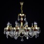 Casa Padrino Luxus Barock Kristall Kronleuchter Gold  68 x H. 52 cm - Prunkvolle Messing Kronleuchter mit b�hmischem Kristallglas - Barock M�bel - Edel & Prunkvoll 
