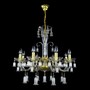 Casa Padrino Luxus Barock Kristall Kronleuchter Gold  68 x H. 58 cm - Prunkvolle Messing Kronleuchter mit b�hmischem Kristallglas - Barock M�bel - Edel & Prunkvoll