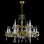 Casa Padrino Luxus Barock Kristall Kronleuchter Gold  68 x H. 62 cm - Prunkvolle Messing Kronleuchter mit b�hmischem Kristallglas - Barock M�bel - Edel & Prunkvoll 