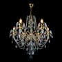 Casa Padrino Luxus Barock Kristall Kronleuchter Gold  68 x H. 70 cm - Prunkvoller Messing Kronleuchter mit b�hmischem Kristallglas - Barock M�bel - Edel & Prunkvoll