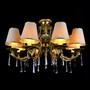 Casa Padrino Luxus Barock Kristall Kronleuchter Gold  70 x H. 45 cm - Prunkvolle Messing Kronleuchter mit b�hmischem Kristallglas - Barock M�bel - Edel & Prunkvoll