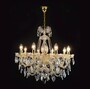 Casa Padrino Luxus Barock Kristall Kronleuchter Gold  70 x H. 65 cm - Prunkvolle Messing Kronleuchter mit b�hmischem Kristallglas - Barock M�bel - Edel & Prunkvoll