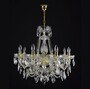 Casa Padrino Luxus Barock Kristall Kronleuchter Gold  70 x H. 65 cm - Prunkvolle Messing Kronleuchter mit b�hmischem Kristallglas - Barock M�bel - Edel & Prunkvoll