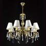 Casa Padrino Luxus Barock Kristall Kronleuchter Gold  70 x H. 65 cm - Prunkvolle Messing Kronleuchter mit b�hmischem Kristallglas - Barock M�bel - Edel & Prunkvoll 