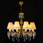 Casa Padrino Luxus Barock Kristall Kronleuchter Gold  70 x H. 65 cm - Prunkvolle Messing Kronleuchter mit b�hmischem Kristallglas - Barock M�bel - Edel & Prunkvoll