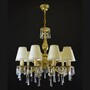 Casa Padrino Luxus Barock Kristall Kronleuchter Gold  70 x H. 65 cm - Prunkvolle Messing Kronleuchter mit b�hmischem Kristallglas - Barock M�bel - Edel & Prunkvoll