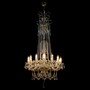 Casa Padrino Luxus Barock Kristall Kronleuchter Gold  72 x H. 170 cm - Prunkvoller Messing Kronleuchter mit b�hmischem Kristallglas - Barock M�bel - Edel & Prunkvoll