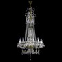 Casa Padrino Luxus Barock Kristall Kronleuchter Gold  72 x H. 170 cm - Prunkvoller Messing Kronleuchter mit b�hmischem Kristallglas - Barock M�bel - Edel & Prunkvoll