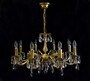 Casa Padrino Luxus Barock Kristall Kronleuchter Gold  72 x H. 44 cm - Prunkvolle Messing Kronleuchter mit b�hmischem Kristallglas - Barock M�bel - Edel & Prunkvoll