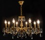 Casa Padrino Luxus Barock Kristall Kronleuchter Gold  72 x H. 44 cm - Prunkvolle Messing Kronleuchter mit b�hmischem Kristallglas - Barock M�bel - Edel & Prunkvoll
