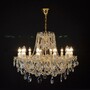 Casa Padrino Luxus Barock Kristall Kronleuchter Gold  72 x H. 48 cm - Prunkvolle Messing Kronleuchter mit b�hmischem Kristallglas - Barock M�bel - Edel & Prunkvoll