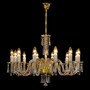 Casa Padrino Luxus Barock Kristall Kronleuchter Gold  72 x H. 50 cm - Prunkvolle Messing Kronleuchter mit b�hmischem Kristallglas - Barock M�bel - Edel & Prunkvoll