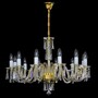 Casa Padrino Luxus Barock Kristall Kronleuchter Gold  72 x H. 50 cm - Prunkvolle Messing Kronleuchter mit b�hmischem Kristallglas - Barock M�bel - Edel & Prunkvoll