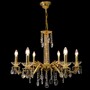 Casa Padrino Luxus Barock Kristall Kronleuchter Gold  73 x H. 59 cm - Prunkvolle Messing Kronleuchter mit b�hmischem Kristallglas - Barock M�bel - Edel & Prunkvoll