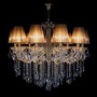 Casa Padrino Luxus Barock Kristall Kronleuchter Gold  73 x H. 73 cm - Prunkvolle Messing Kronleuchter mit b�hmischem Kristallglas - Barock M�bel - Edel & Prunkvoll