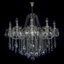 Casa Padrino Luxus Barock Kristall Kronleuchter Gold  73 x H. 73 cm - Prunkvolle Messing Kronleuchter mit b�hmischem Kristallglas - Barock M�bel - Edel & Prunkvoll