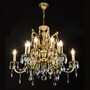 Casa Padrino Luxus Barock Kristall Kronleuchter Gold  74 x H. 61 cm - Prunkvolle Messing Kronleuchter mit b�hmischem Kristallglas - Barock M�bel - Edel & Prunkvoll