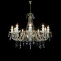 Casa Padrino Luxus Barock Kristall Kronleuchter Gold  75 x H. 58 cm - Prunkvolle Messing Kronleuchter mit b�hmischem Kristallglas - Barock M�bel - Edel & Prunkvoll