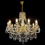 Casa Padrino Luxus Barock Kristall Kronleuchter Gold  75 x H. 69 cm - Prunkvolle Messing Kronleuchter mit b�hmischem Kristallglas - Barock M�bel - Edel & Prunkvoll