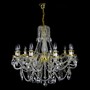 Casa Padrino Luxus Barock Kristall Kronleuchter Gold  75 x H. 69 cm - Prunkvolle Messing Kronleuchter mit b�hmischem Kristallglas - Barock M�bel - Edel & Prunkvoll
