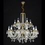 Casa Padrino Luxus Barock Kristall Kronleuchter Gold  75 x H. 78 cm - Prunkvolle Messing Kronleuchter mit b�hmischem Kristallglas - Barock M�bel - Edel & Prunkvoll
