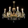 Casa Padrino Luxus Barock Kristall Kronleuchter Gold  76 x H. 47 cm - Prunkvolle Messing Kronleuchter mit b�hmischem Kristallglas - Barock M�bel - Edel & Prunkvoll