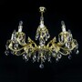 Casa Padrino Luxus Barock Kristall Kronleuchter Gold  76 x H. 47 cm - Prunkvolle Messing Kronleuchter mit b�hmischem Kristallglas - Barock M�bel - Edel & Prunkvoll