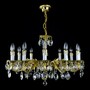 Casa Padrino Luxus Barock Kristall Kronleuchter Gold  76 x H. 47 cm - Prunkvolle Messing Kronleuchter mit b�hmischem Kristallglas - Barock M�bel - Edel & Prunkvoll