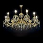 Casa Padrino Luxus Barock Kristall Kronleuchter Gold  76 x H. 47 cm - Prunkvolle Messing Kronleuchter mit b�hmischem Kristallglas - Barock M�bel - Edel & Prunkvoll