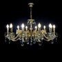 Casa Padrino Luxus Barock Kristall Kronleuchter Gold  76 x H. 47 cm - Prunkvolle Messing Kronleuchter mit b�hmischem Kristallglas - Barock M�bel - Edel & Prunkvoll