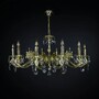 Casa Padrino Luxus Barock Kristall Kronleuchter Gold  76 x H. 47 cm - Prunkvolle Messing Kronleuchter mit b�hmischem Kristallglas - Barock M�bel - Edel & Prunkvoll