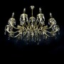 Casa Padrino Luxus Barock Kristall Kronleuchter Gold  76 x H. 47 cm - Prunkvolle Messing Kronleuchter mit b�hmischem Kristallglas - Barock M�bel - Edel & Prunkvoll