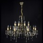 Casa Padrino Luxus Barock Kristall Kronleuchter Gold  76 x H. 58 cm - Prunkvolle Messing Kronleuchter mit b�hmischem Kristallglas - Barock M�bel - Edel & Prunkvoll