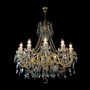 Casa Padrino Luxus Barock Kristall Kronleuchter Gold  76 x H. 78 cm - Prunkvolle Messing Kronleuchter mit b�hmischem Kristallglas - Barock M�bel - Edel & Prunkvoll