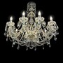 Casa Padrino Luxus Barock Kristall Kronleuchter Gold  76 x H. 78 cm - Prunkvolle Messing Kronleuchter mit b�hmischem Kristallglas - Barock M�bel - Edel & Prunkvoll