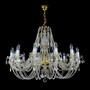 Casa Padrino Luxus Barock Kristall Kronleuchter Gold  77 x H. 47 cm - Prunkvolle Messing Kronleuchter mit b�hmischem Kristallglas - Barock M�bel - Edel & Prunkvoll
