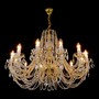 Casa Padrino Luxus Barock Kristall Kronleuchter Gold  77 x H. 47 cm - Prunkvolle Messing Kronleuchter mit b�hmischem Kristallglas - Barock M�bel - Edel & Prunkvoll