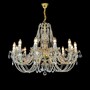 Casa Padrino Luxus Barock Kristall Kronleuchter Gold  77 x H. 47 cm - Prunkvolle Messing Kronleuchter mit b�hmischem Kristallglas - Barock M�bel - Edel & Prunkvoll