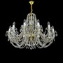 Casa Padrino Luxus Barock Kristall Kronleuchter Gold  77 x H. 47 cm - Prunkvolle Messing Kronleuchter mit b�hmischem Kristallglas - Barock M�bel - Edel & Prunkvoll