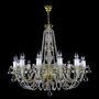 Casa Padrino Luxus Barock Kristall Kronleuchter Gold  77 x H. 69 cm - Prunkvolle Messing Kronleuchter mit b�hmischem Kristallglas - Barock M�bel - Edel & Prunkvoll