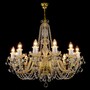 Casa Padrino Luxus Barock Kristall Kronleuchter Gold  77 x H. 69 cm - Prunkvolle Messing Kronleuchter mit b�hmischem Kristallglas - Barock M�bel - Edel & Prunkvoll