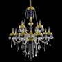 Casa Padrino Luxus Barock Kristall Kronleuchter Gold  78 x H. 100 cm - Prunkvolle Messing Kronleuchter mit b�hmischem Kristallglas - Barock M�bel - Edel & Prunkvoll