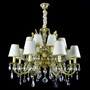 Casa Padrino Luxus Barock Kristall Kronleuchter Gold  78 x H. 65 cm - Prunkvolle Messing Kronleuchter mit b�hmischem Kristallglas - Barock M�bel - Edel & Prunkvoll
